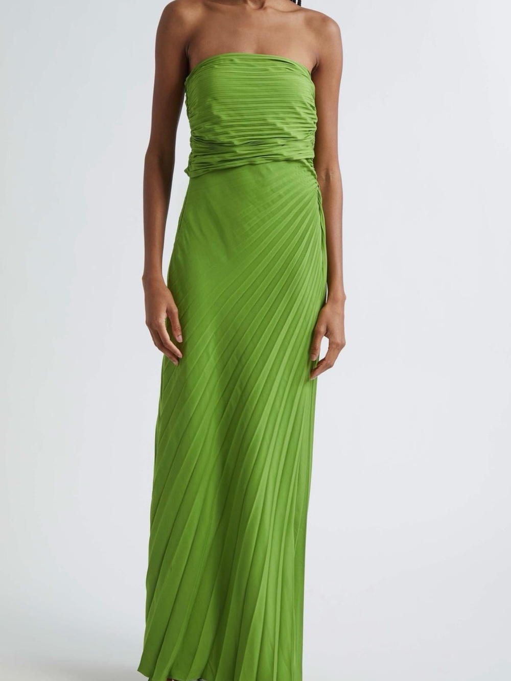 A.L.C. Green Strapless Evening Gown
